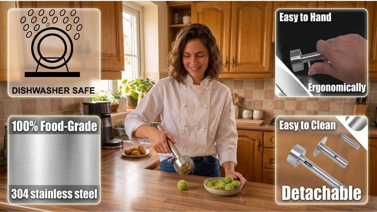 Stainless Steel Falafel Maker Scoop Pin